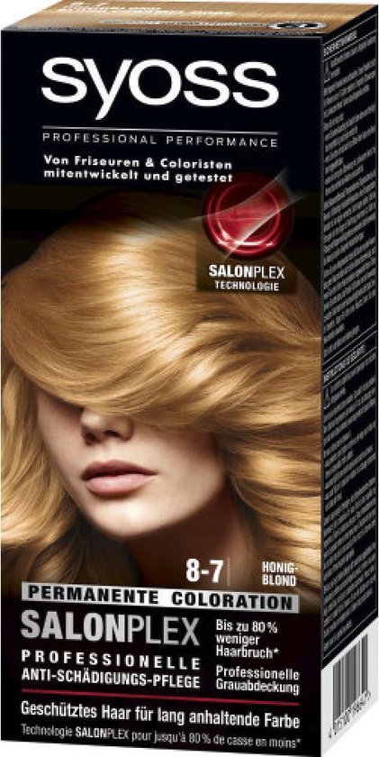 uitlaat maagd in beroep gaan Syoss Salonplex Permanent Coloration 8-7 honing blond | bol.com