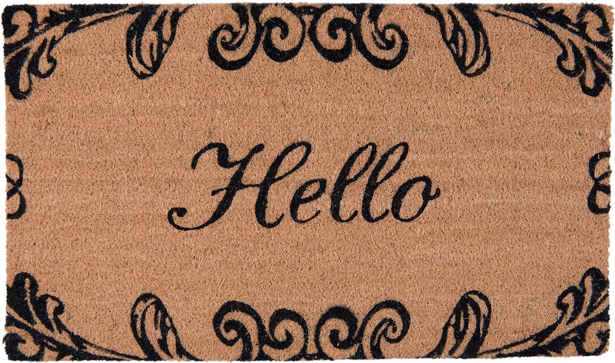 Deurmat Binnen MC124 75*45*2 cm - Bruin Kokos / rubber Droogloopmat