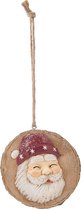 Hanger kerstman | 10*2*11 cm | Meerkleurig | Kunststof | kerstman | Clayre & Eef | 6PR1148