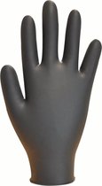 Nitril zwarte wegwerp handschoenen 100 stuks Large