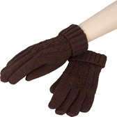 Handschoen set 8*21 cm chocola