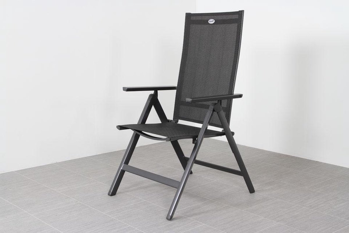 Hartman Aruba Aluminium tuinstoel - Antraciet verstelbaar