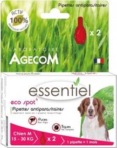 Labaratoire Agecom Essentiel Eco Spot Hond 15 tot 30kg anti-Vlo en Teek Pipetten