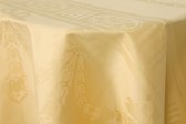 Damast Tafelkleed 300x180cm 'Nero Geel' De Witte Lietaer