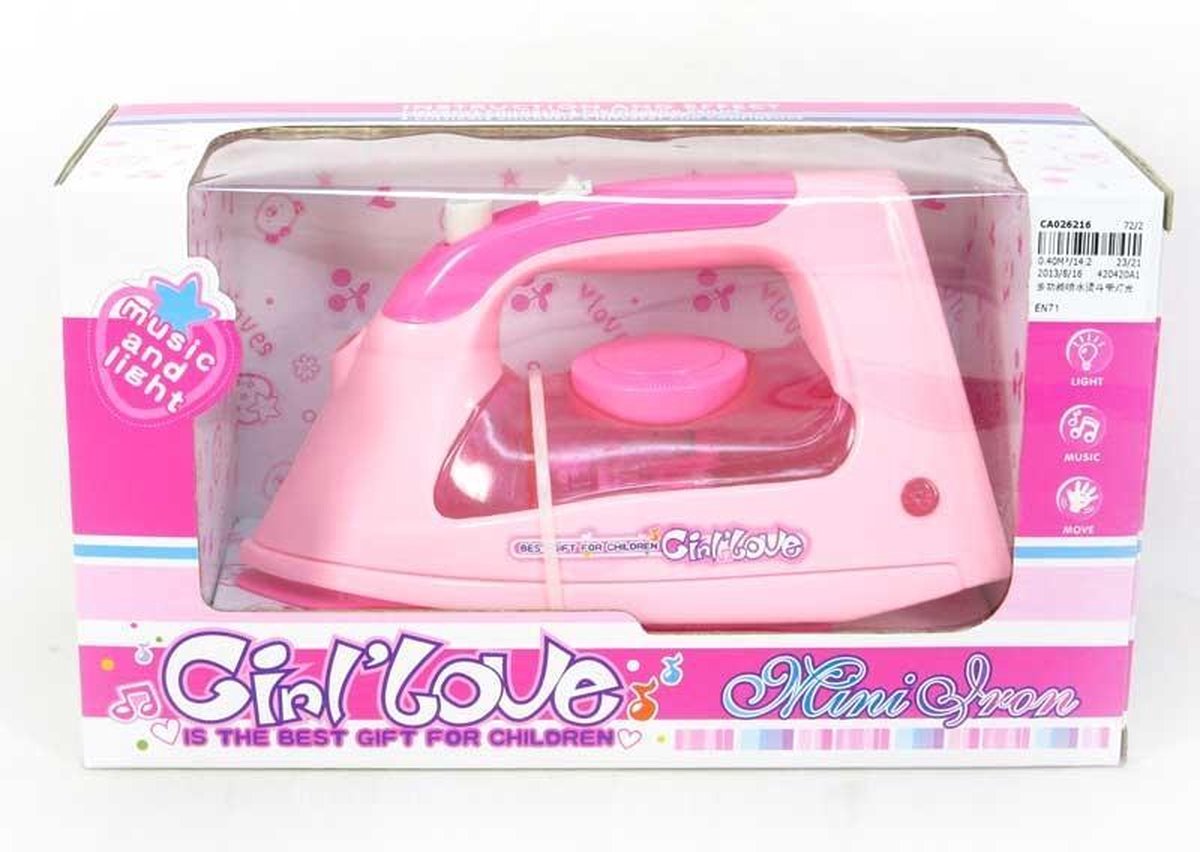Speelgoed Strijkijzer 20 CM | Strijkbout Roze Met Licht En Geluid Voor  Meisjes | bol.com