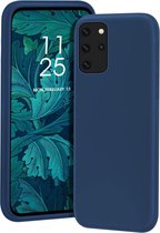 HB Hoesje Geschikt voor Samsung Galaxy S20 Plus - Siliconen Back Cover - Donker Blauw