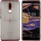 Hoesje Backcover Clear voor Nokia 7 Plus Rosé Goud