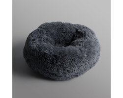 hondenmand - pluche - Donutmand - kalmeringsbed - Grijs - Beige - antraciet- S - M - L - XL - 50CM - 60 CM - 70 CM - 80 CM