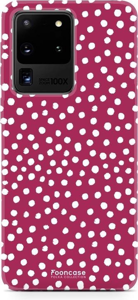 Samsung Galaxy S20 Ultra hoesje TPU Soft Case - Back Cover - POLKA / Stipjes / Stippen / Rood