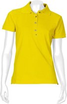 T'RIFFIC SOLID dames poloshirt korte mouw geel - Maat XL