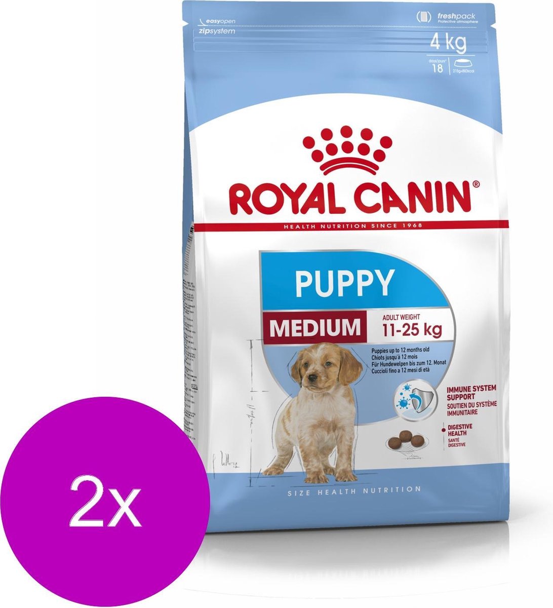 Royal Canin Medium - Puppy-Hondenvoer - 2 x 4 kg thumbnail 2