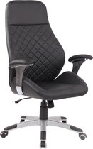 Bureaustoel - Ergonomische bureaustoel - Design - In hoogte verstelbaar - Kunstleer - Zwart - 61x49x126 cm