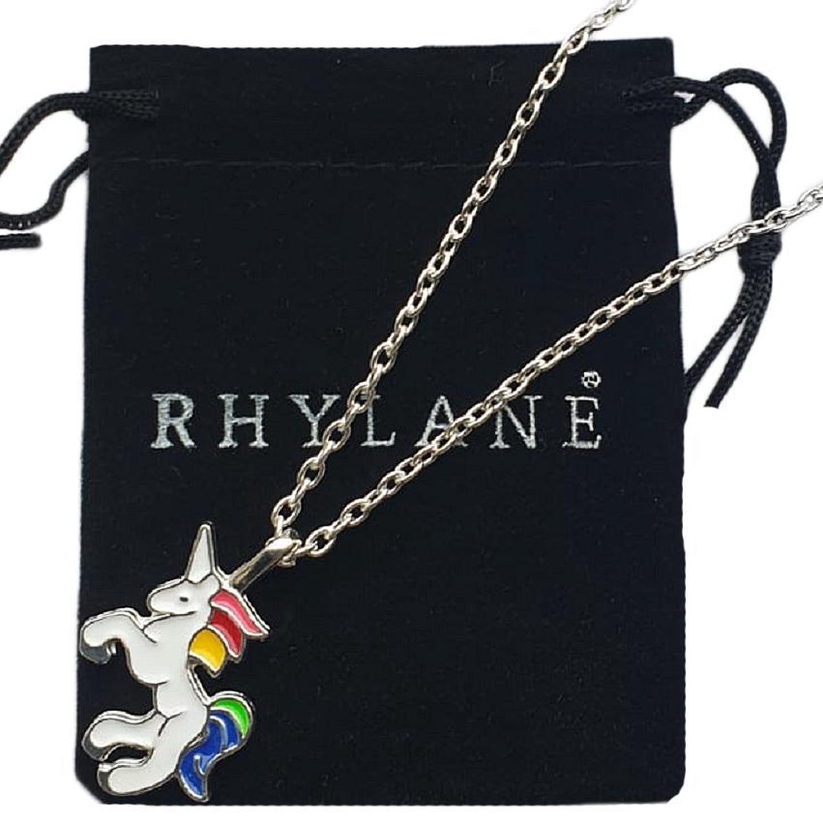 Ketting Met Eenhoorn Hanger Voor Kind / Meisje – 40 + 7 cm Verstelbaar - Unicorn Zilverkleurig – Leuk Cadeau Voor Kerst of Sinterklaas