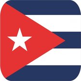 30x Bierviltjes Cubaanse vlag vierkant - Cuba feestartikelen - Landen decoratie