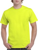 T-shirt Heren S Gildan Ronde hals Korte mouw Safety Yellow 50% Katoen, 50% Polyester