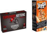 Spelvoordeelset Exploding Kittens NSFW Editie - Nederlandstalig Kaartspel & Jenga Classic - Gezelschapsspel