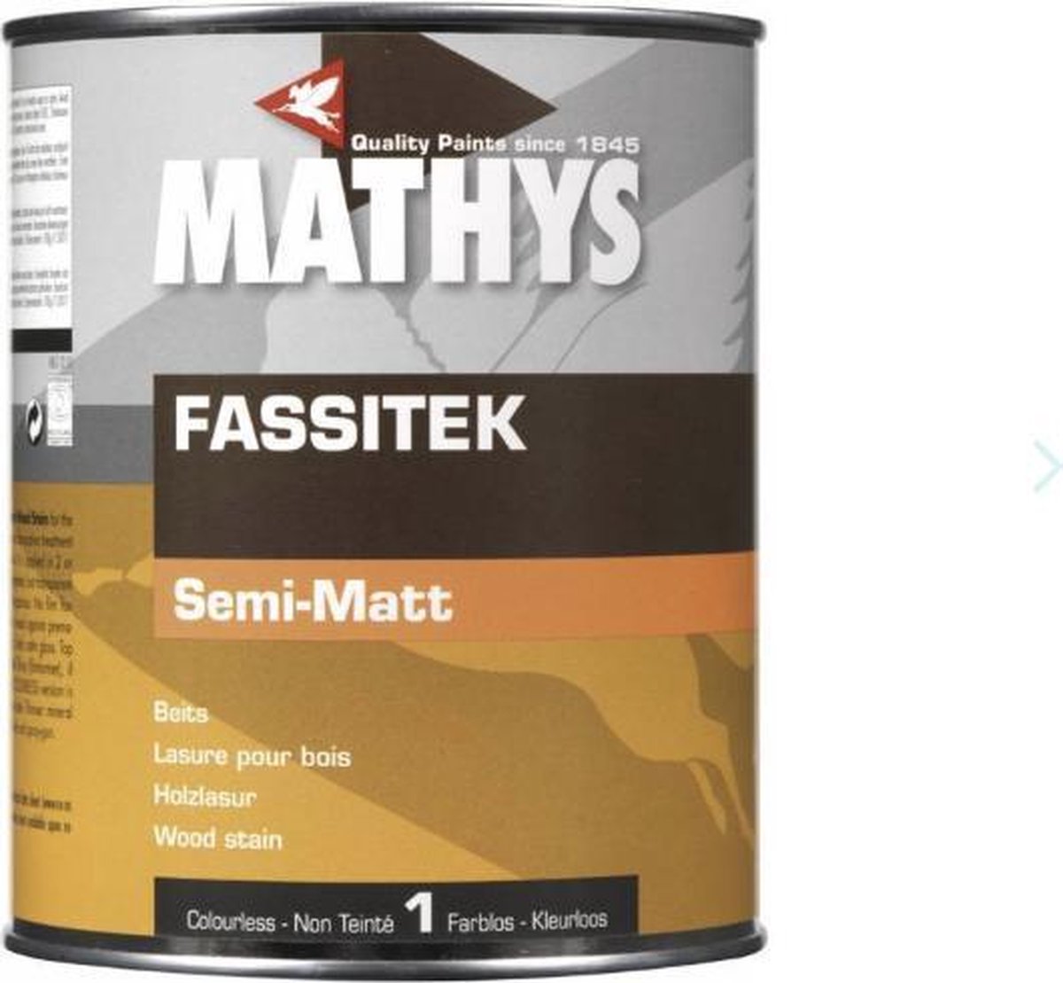 Mathys Fassitek Semi-Matt - 12 - Gouden Eik - 1 l - 15 m²/l