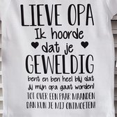 Keukenschort met grappige tekst bedrukt cadeau| katoenen Barbecueschort Keuken BBQ Schort Kookschort Kokschort  | Lieve opa Ik hoorde dat je geweldig bent worden | aankondiging bekendmaking zwangerschap cadeau voor de liefste aanstaande