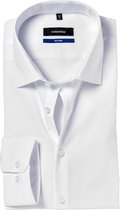 Seidensticker shaped fit overhemd - wit - Strijkvrij - Boordmaat: 43