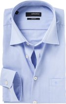Seidensticker regular fit overhemd - lichtblauw chambray - Strijkvrij - Boordmaat: 42
