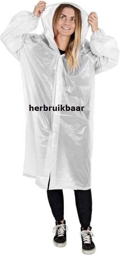6 x Regenjas - Beschermjas met mouwen - transparant |