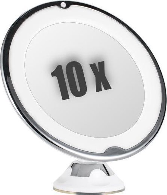 Bijdragen voorzetsel Vergemakkelijken 10X vergroot spiegel LED make up en scheer spiegel 360° badkamer / douche |  bol.com