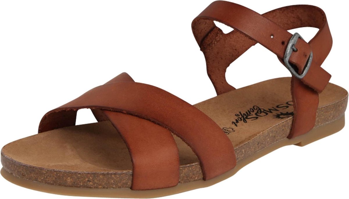 COSMOS COMFORT sandalen met riem Kastanjebruin-37 - Schoenen.nl