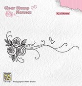FLO020 Clear stamps Flowers Bouquet roses-1