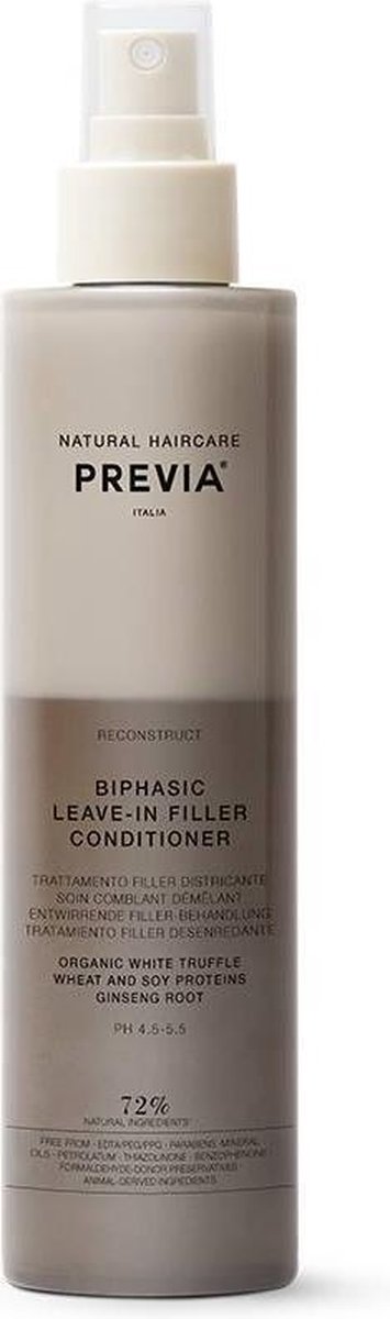 Previa Natural Haircare Reconstruct Biphasic Leave-in Filler Conditioner Spray Beschadigd Haar 200ml