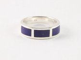 Zilveren ring met lapis lazuli - maat 22