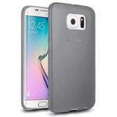 FONU Siliconen Backcase Hoesje Samsung Galaxy S6 Edge - Zwart/Transparant