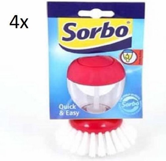 Sorbo Quick&Easy Afwasborstel - Met doseerpomp - Multipak 4 stuks