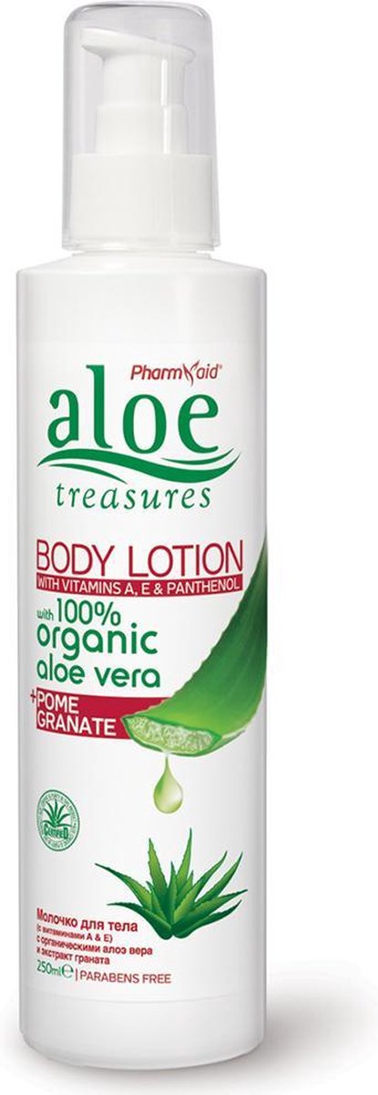 Goedkoopste Pharmaid Aloe Treasures Body Lotion Granaatappel 250ml | Verwen je huid met Luxueuze Shea Moisture Verzorging voor een Zijdezachte Huid