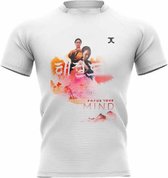 Trainingshirt JCalicu Taekwondo Focus your Mind | wit-oranje - Product Kleur: Wit / Oranje / Product Maat: L