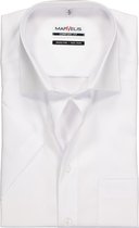 MARVELIS comfort fit overhemd - korte mouw - wit - Strijkvrij - Boordmaat: 45