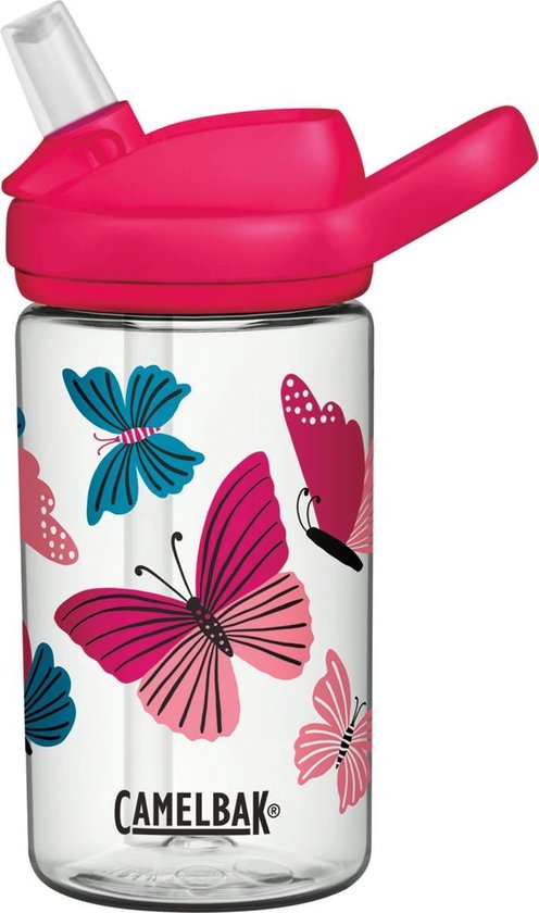 CamelBak Eddy+ Kids - Drinkfles - 400 ml - Transparant (Butterflies)