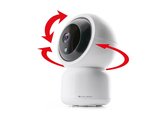 Beveiligingscamera voor binnen - Huisdiercamera - Wifi - Pan Tilt - 1080P - Beweeg en Geluidsdetectie - Nachtzicht - Werkt met App - Wit (HWC102PT)