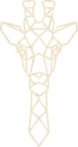 Giraffe Geometrisch Hout 60 x 32 cm - Licht Hout - Wanddecoratie