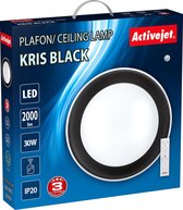 Activejet Plafon LED AJE-KRIS Black + pilot plafondverlichting Zwart A+