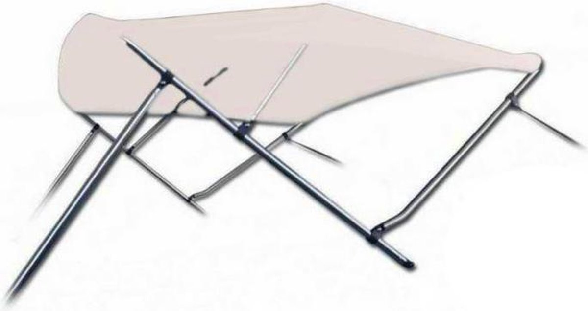 3 Boog Biminitop Zonnetent PREMIUM H91 cm BEIGE Breedte 215-228 cm