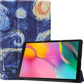Tablet Hoes geschikt voor Samsung Galaxy Tab A 10.1 (2019) - Tri-Fold Book Case - Sterrenhemel