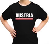 Austria / Oostenrijk supporter t-shirt zwart voor kids XL (158-164)