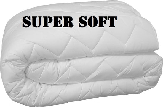 Ultra Soft Princessdekbed Enkel -Eenpersoons-XL-140x220 cm- Anti Allergie-Wasbaar -Wit