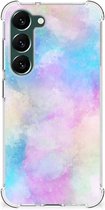 Telefoon Hoesje Geschikt voor Samsung Galaxy S23 Plus Anti Shock Hoesje met transparante rand Watercolor Light