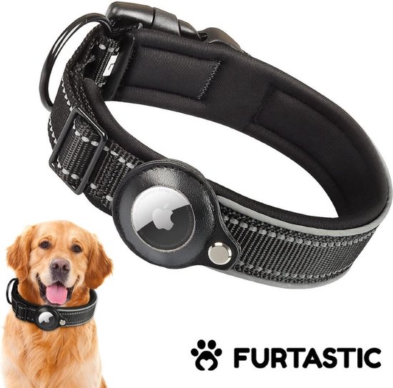 Support AirTag pour collier pour chien Noir