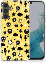 Silicone Back Cover Geschikt voor Samsung Galaxy A34 Telefoon Hoesje Punk Yellow