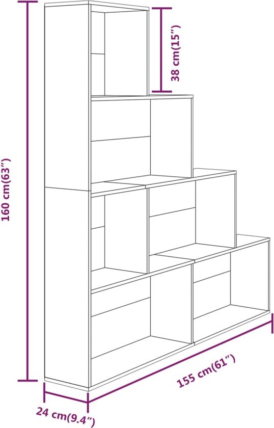 VidaXL 155x24x160