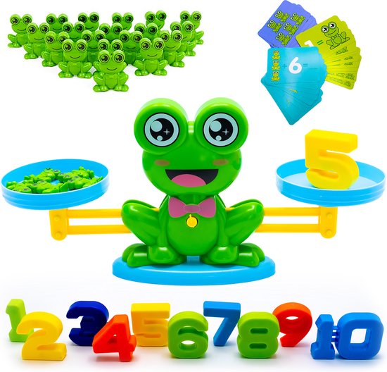 Frog Balance Game - Kikker - Kado - Speelgoed - Balansspel - Leren Rekenen - Interactief Speelgoed - Weegschaal Speelgoed - Monkey Balance - Telraam - Speelgoed Jongens - 3 jaar - 4 jaar - 5 jaar - 6 jaar - Montessori Speelgoed - Sensorisch Speelgoed