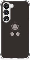 Smartphone hoesje Geschikt voor Samsung Galaxy S23 Hoesje Bumper met transparante rand Gorilla