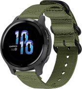 iMoshion Nylon 22 mm bandje – Geschikt voor Garmin Venu 2 / Fenix 7 Pro / 7 / 7s / 6 Pro / 6 / Vivoactive 4 / Polar Grit X Pro / X / Vantage M2 / V2 - Groen